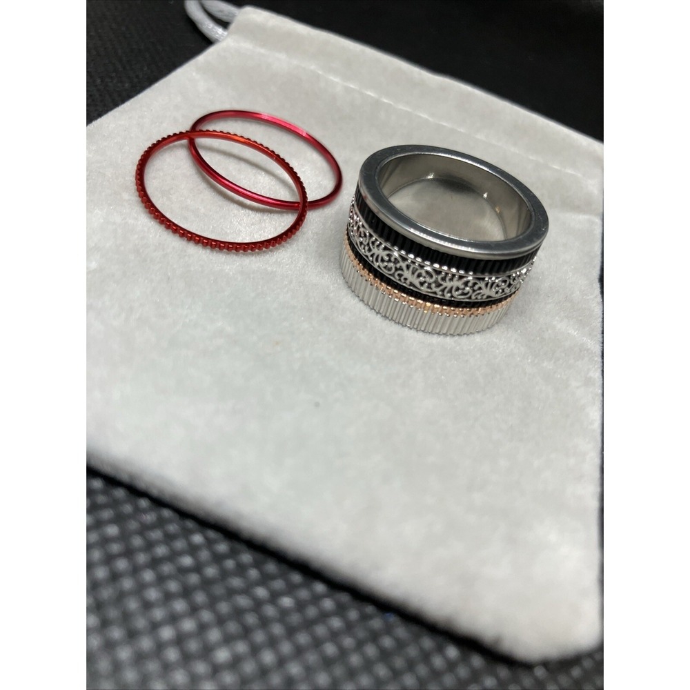 Meditation Prayer Band Silver Ring Spinner Rings. Bulk Pack. 10 Each Size 8 & 9